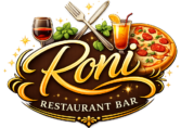 roni restaurant bar logo design 2 2